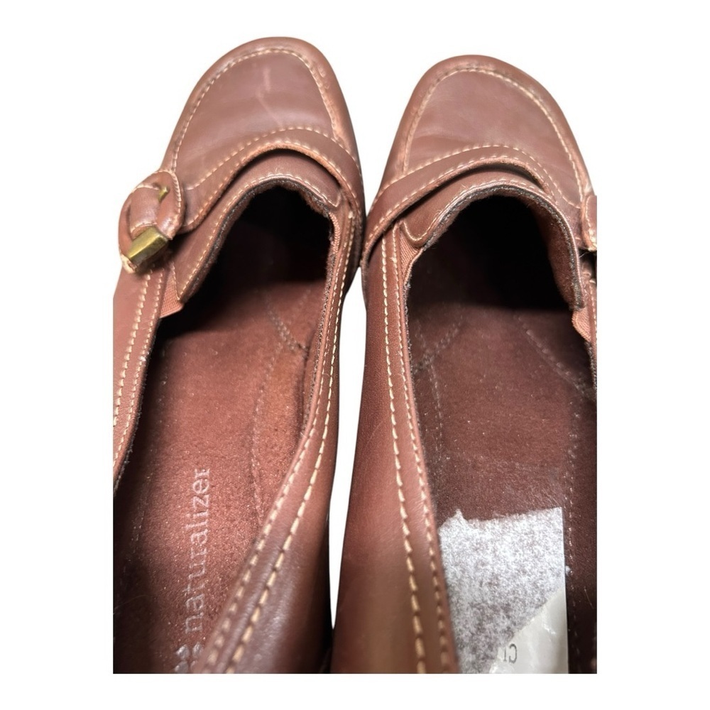 Naturalizer Leather Loafers Size 7.5 Olla Square Toe Slip On Shoes - Picture 13 of 16